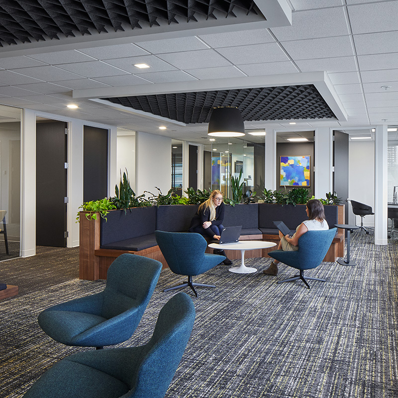 People sitting in office social area