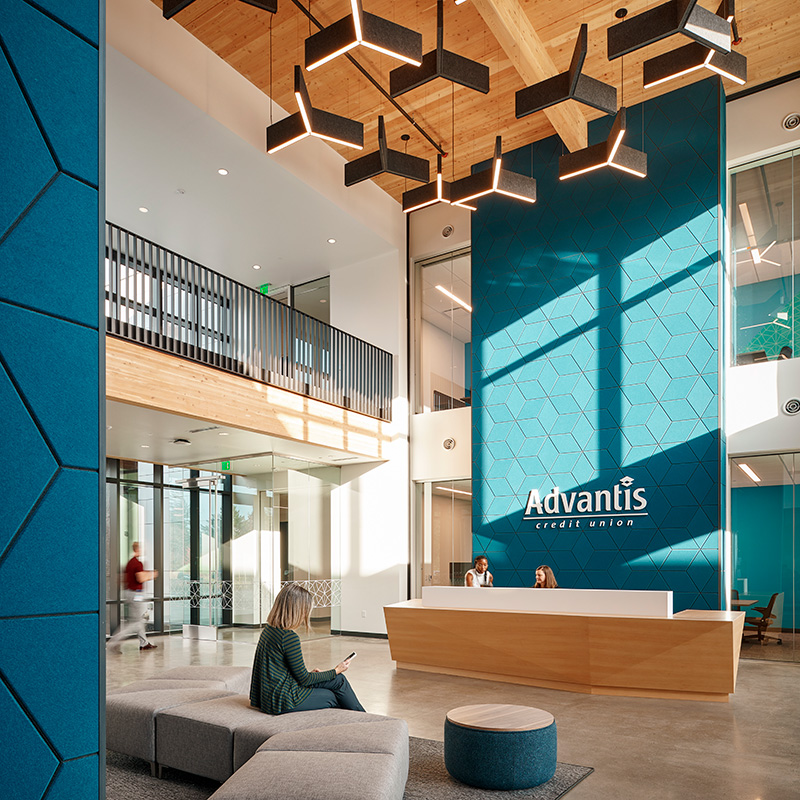 Lobby of Advantis Credit Union